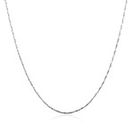 White Gold London Chain Necklace (16"L)