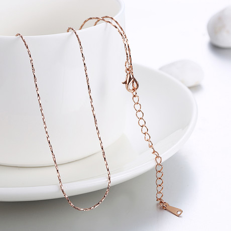 Rose Gold London Chain Necklace (16"L)