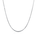 White Gold Berlin Chain Necklace (16"L)