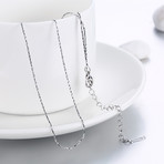 White Gold London Chain Necklace (16"L)