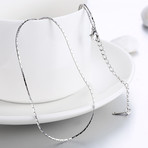 White Gold Berlin Chain Necklace (16"L)