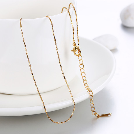 Gold Berlin Chain Necklace (16"L)