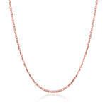 Rose Gold Wheat Chain Necklace (16"L)