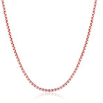 Rose Gold Circular Chain Necklace (16"L)