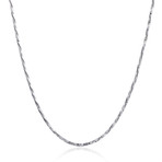 White Gold Classic Chain Necklace (16"L)