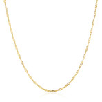 Gold Singapore Chain Necklace (16"L)