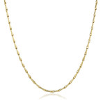 Gold Circular Chain Necklace (16"L)