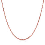 Rose Gold Curved Chain Necklace (24"L)