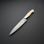 Twist Damascus Bone Santoku Chef Knife // 7.25"