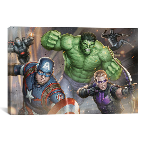 Avengers Assemble // Classic Battle Pose (26"W x 18"H x 0.75"D)