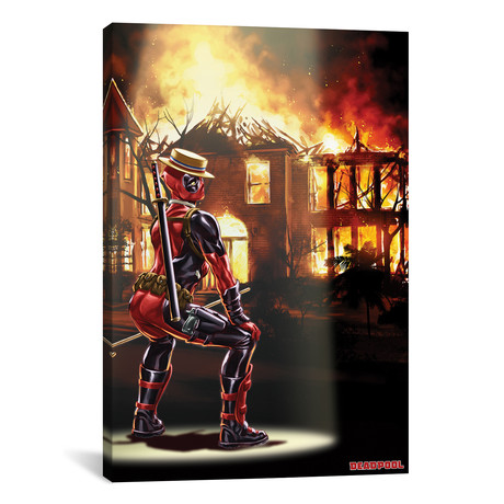 Deadpool // 2012 #34 // Twerking Pose From 3D Motion Cover (26"W x 18"H x 0.75"D)