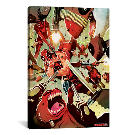 Deadpool Kills Deadpool // 2013 #3 // Fighting Multiverse Variations (26"W x 18"H x 0.75"D)