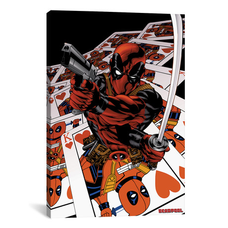 Deadpool // Suicide Kings // 2009 #1 // Deadpool King Of Hearts Playing Cards (26"W x 18"H x 0.75"D)