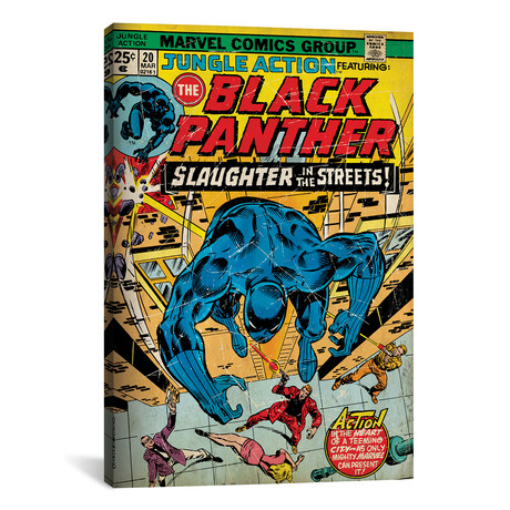 Marvel Comics Retro // 1972-1976 #20 // Jungle Action Featuring The Black Panther (26"W x 18"H x 0.75"D)