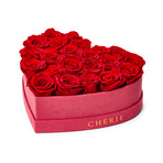 Red Roses // Red Suede Heart Box