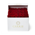 Red Roses // White Suede Box