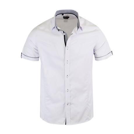 Samuel Modern-Fit Short-Sleeve Dress Shirt // White (XS)