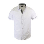 Nicola Modern-Fit Short-Sleeve Dress Shirt // White (2XL)