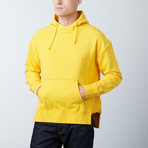 Pullover Hi-Lo Hoodie // Yellow (L)