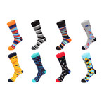 Crew Socks Combo Set // Donte // 8 Pack