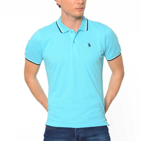 Accented Polo // Blue (Small)