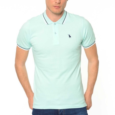 Accented Polo // Turquoise (Small)