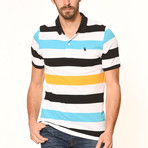 Multi-Striped Polo // Turquoise (X-Large)