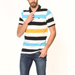 Multi-Striped Polo // Turquoise (XX-Large)