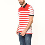 Striped Polo // Red (XX-Large)