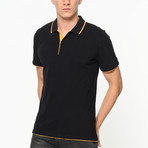 Subtle Accent Polo // Black (Large)