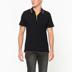 Subtle Accent Polo // Black (Large)