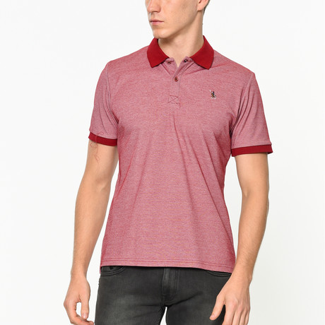 Two-Toned Polo // Burgundy (Small)