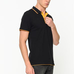 Subtle Accent Polo // Black (Large)