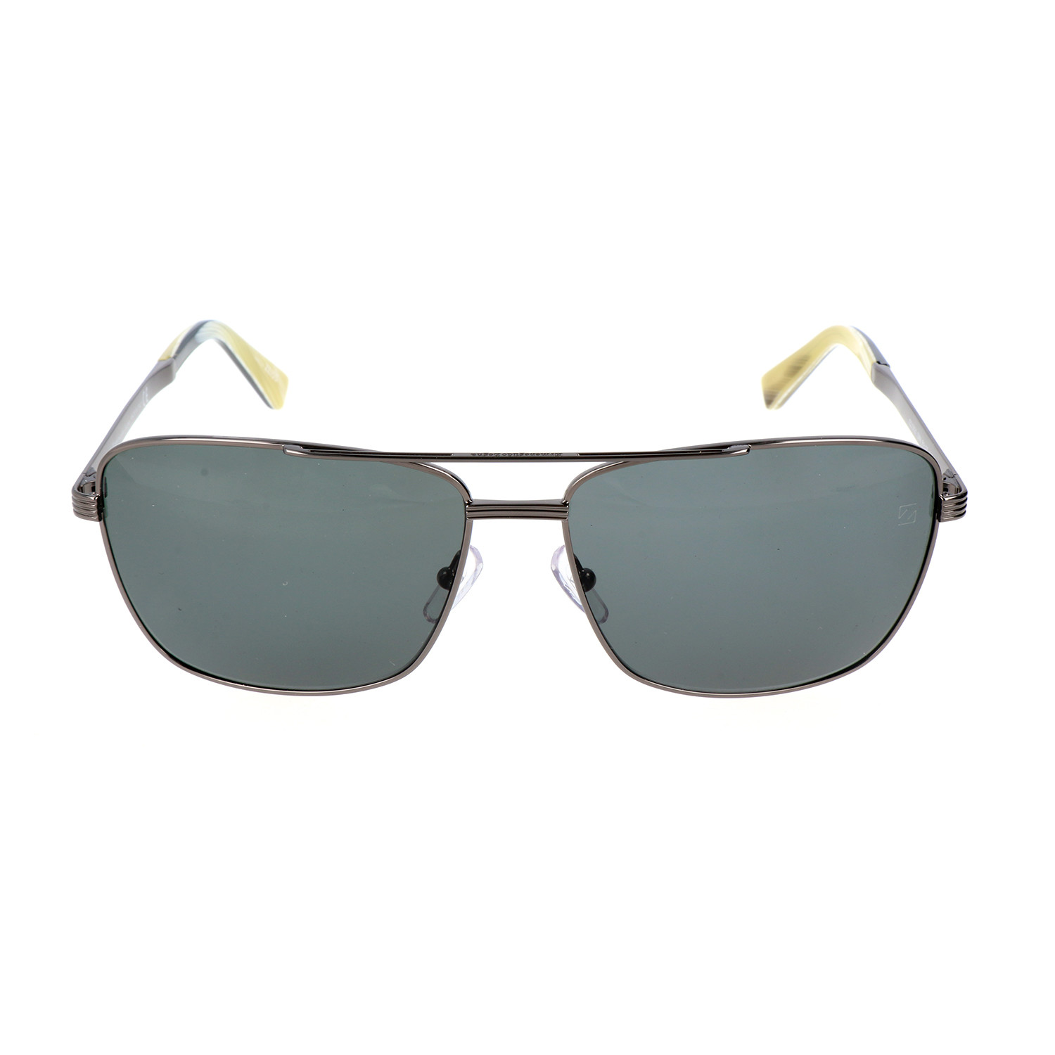Men's EZ0031 Sunglasses // Shiny Gunmetal + Green - Ermenegildo Zegna ...