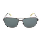 Men's EZ0031 Sunglasses // Shiny Gunmetal + Green