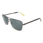 Men's EZ0031 Sunglasses // Shiny Gunmetal + Green