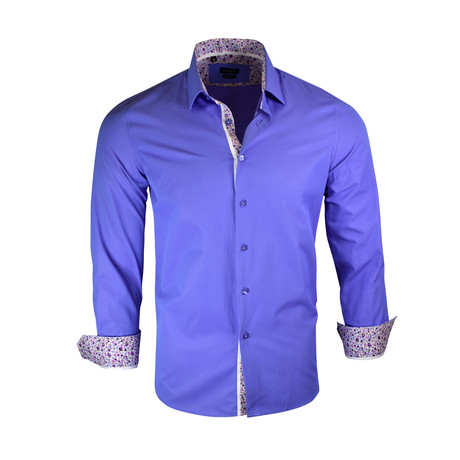 Leonard Modern-Fit Long-Sleeve Dress Shirt // Grape (XS)