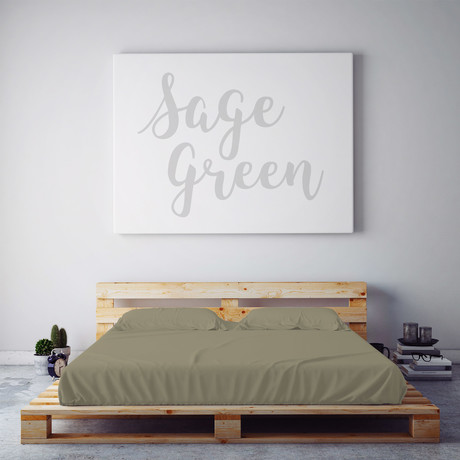 Moisture Wicking 1500 Thread Count Soft Sheet Set // Sage Green (Full)