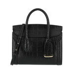 Heroine Shopper 30 Silky Embossed Croc Calf // Black