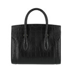 Heroine Shopper 30 Silky Embossed Croc Calf // Black