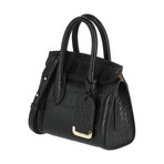 Mini Heroine 21 Silky Embossed Croc Calf // Black