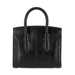 Mini Heroine 21 Silky Embossed Croc Calf // Black