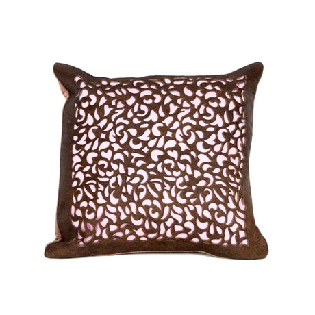 Boho Petal Leather Cushion Cover