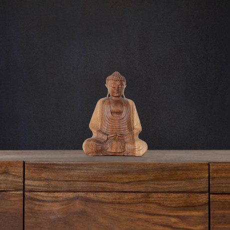 Wooden Buddha // Dhyana Mudra (Small)