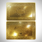 24K Gold Plated Playing Cards // Mosaic Cards Suits (1 Deck + Single Box)