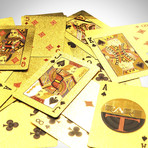 24K Gold Plated Playing Cards // Mosaic Cards Suits (1 Deck + Single Box)