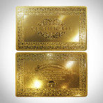 24K Gold Plated Playing Cards // €500 Euros (1 Deck + Single Box)