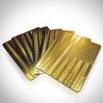 24K Gold Plated Playing Cards // US Flag (2 Decks + Double Box)