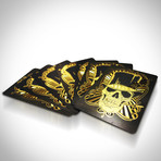 24K Gold Plated Playing Cards // Skull Hat (1 Deck + Single Box)