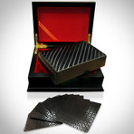 Black on Black Obsidian Carbonite Playings Cards // Mosaic (1 Deck + Single Box)